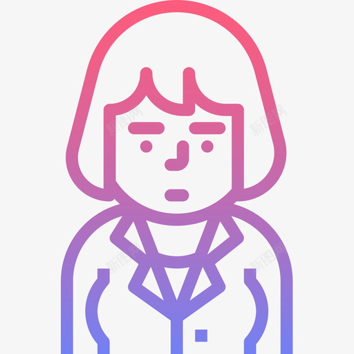 女商人职业女性化身5线性梯度图标svg_新图网 https://ixintu.com 化身 商人 梯度 线性 职业女性