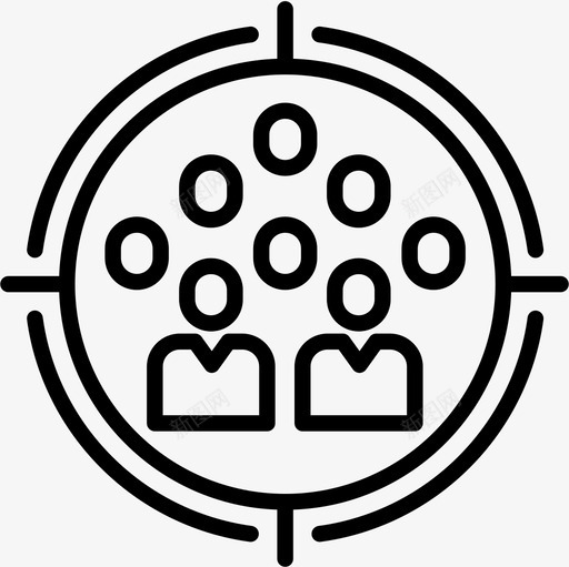 目标业务和管理4线性图标svg_新图网 https://ixintu.com 业务 目标 管理 线性