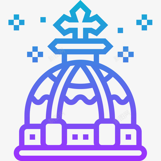 皇冠中世纪31渐变图标svg_新图网 https://ixintu.com 中世纪 渐变 皇冠