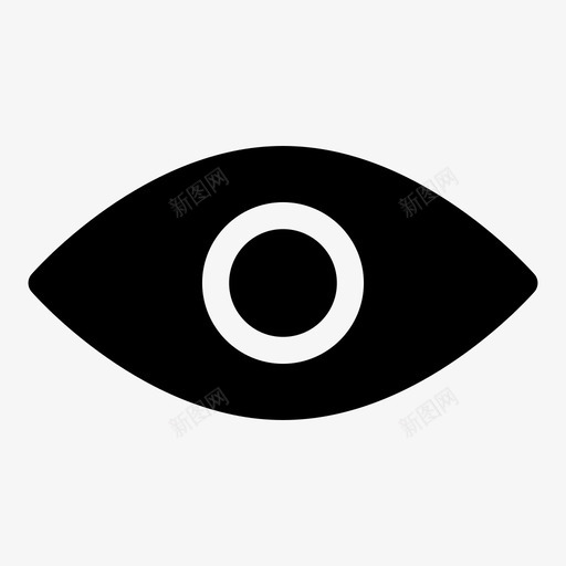 眼睛显示视图图标svg_新图网 https://ixintu.com 医学 显示 眼睛 符号 视图