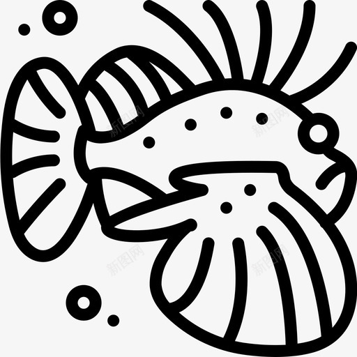 鱼类海洋生物25直系图标svg_新图网 https://ixintu.com 海洋生物 直系 鱼类