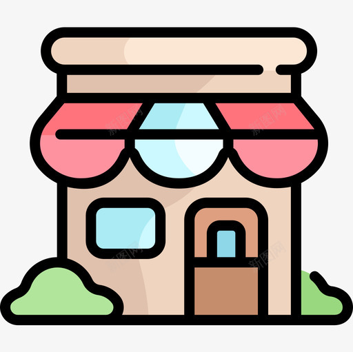 商店销售35线性颜色图标svg_新图网 https://ixintu.com 商店 线性颜色 销售35