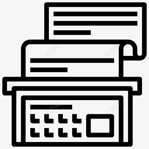 文案编辑工具纸张图标svg_新图网 https://ixintu.com 打字机 数字营销 文案 纸张 编辑工具