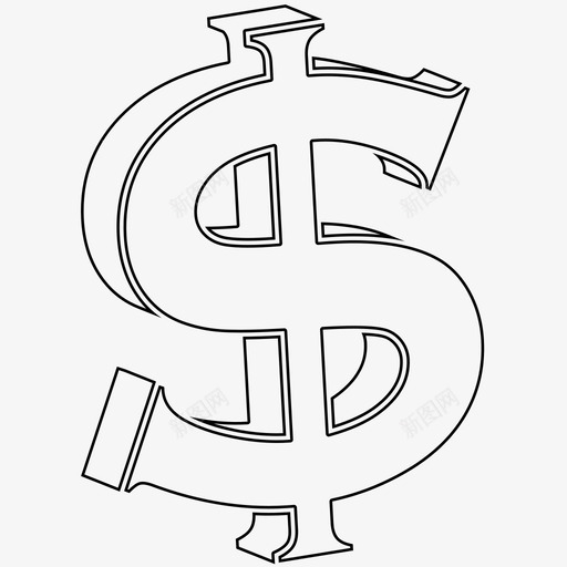 美元货币收入图标svg_新图网 https://ixintu.com 支出 收入 美元 货币 金钱