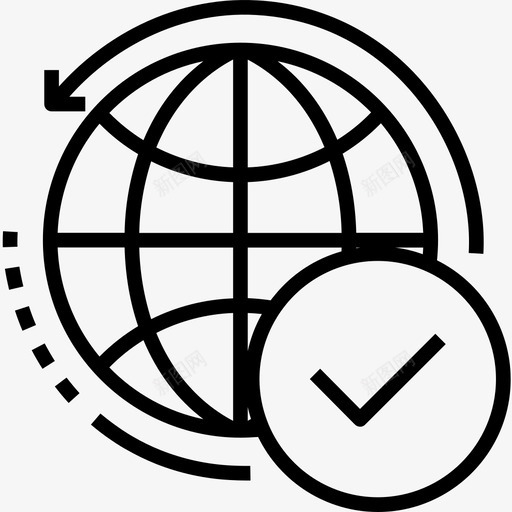 全球商务与管理4直线型图标svg_新图网 https://ixintu.com 全球 商务 直线 管理 线型