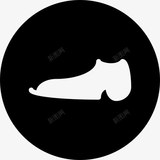 鞋优雅圆形填充图标svg_新图网 https://ixintu.com 优雅 圆形 填充