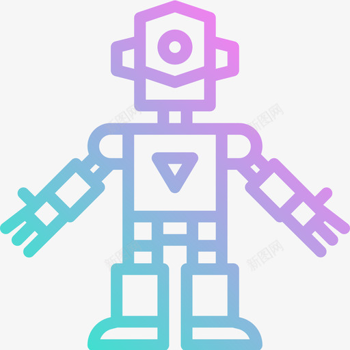 机器人ai2梯度图标svg_新图网 https://ixintu.com ai 机器人 梯度