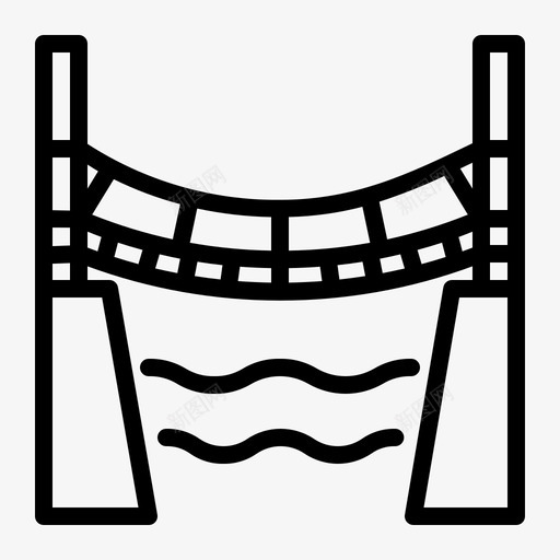吊桥营地河桥图标svg_新图网 https://ixintu.com 吊桥 山地 河桥 自然 营地 露营