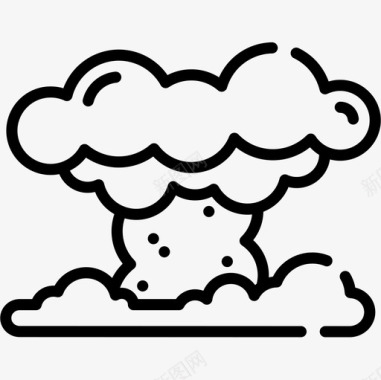 积雨云159号天气线性图标图标