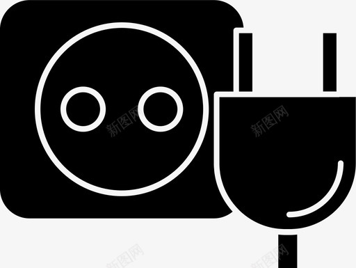 电源插座插头电源插头图标svg_新图网 https://ixintu.com 电源插座插头电源插头