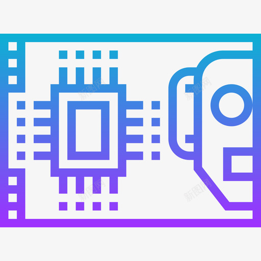 Pcb机器人工程2梯度图标svg_新图网 https://ixintu.com Pcb 工程 机器人 梯度