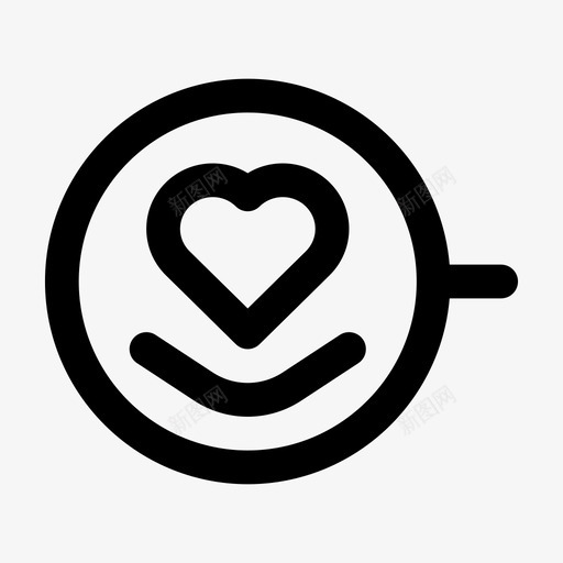 拿铁饮料咖啡图标svg_新图网 https://ixintu.com jumpicon 加粗 咖啡 咖啡店 拿铁 杯子 粗线 饮料 马克
