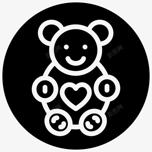 泰迪熊庆祝洋娃娃图标svg_新图网 https://ixintu.com 2圈 庆祝 情人节 泰迪 洋娃娃 礼物