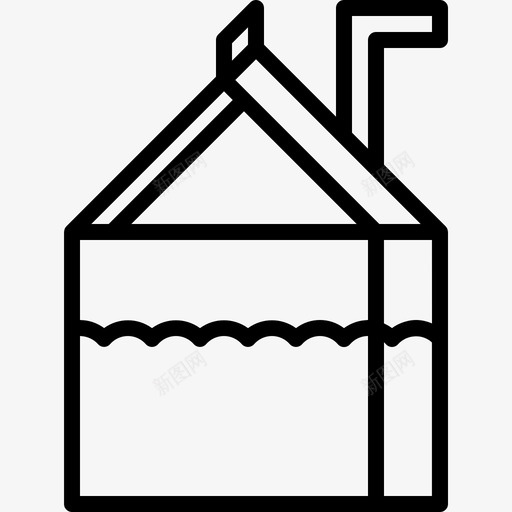 牛奶盒早餐饮料图标svg_新图网 https://ixintu.com 快餐 早餐 牛奶 零食 饮料