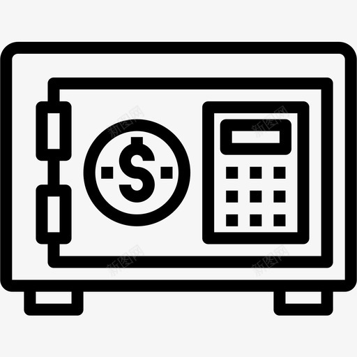 保险箱银行37线性图标svg_新图网 https://ixintu.com 保险箱 线性 银行37