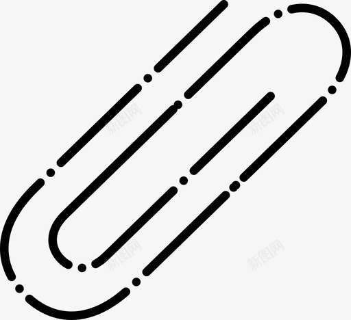 纸夹子回形针图标svg_新图网 https://ixintu.com 回形针 夹子 文具