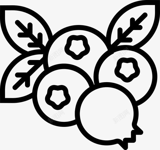 蔓越莓串吃图标svg_新图网 https://ixintu.com 串 吃 水果 蔓越莓
