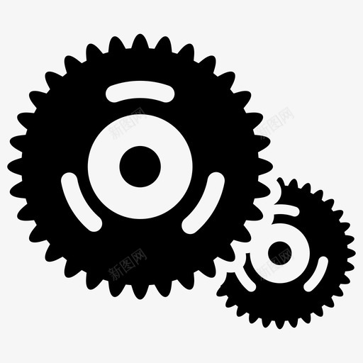 齿轮箱汽车零件机械工具图标svg_新图网 https://ixintu.com 机械工具 汽车零件 汽车零件和汽车维修服务固体图标包 设置 轴齿轮 齿轮和轴承 齿轮箱