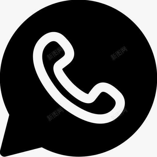 Whatsapp社交媒体徽标7填充图标svg_新图网 https://ixintu.com Whatsapp 填充 社交媒体徽标7