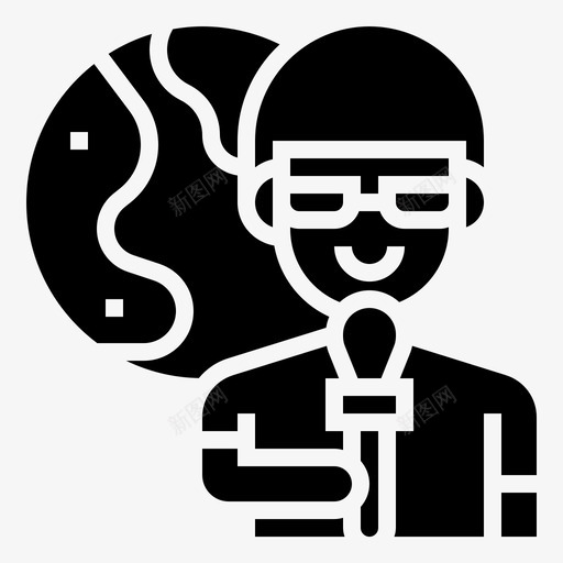 记者播音员新闻播音员图标svg_新图网 https://ixintu.com 播音员 新闻 记者