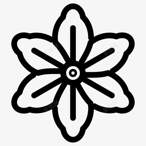花自然春天图标svg_新图网 https://ixintu.com 大胆 季节 春天 自然 虚线