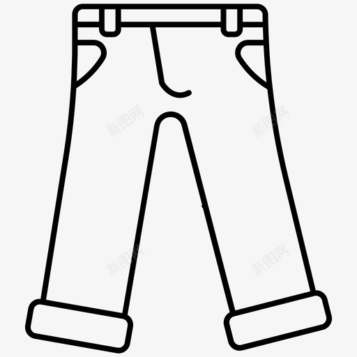 牛仔裤衣服时装图标svg_新图网 https://ixintu.com 时装 服装 服装款式 牛仔裤 衣服 裤子