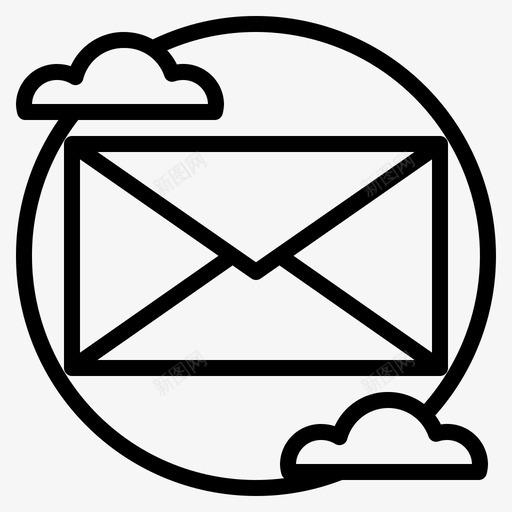 电子邮件通信信封图标svg_新图网 https://ixintu.com 信封 信息 电子邮件 通信