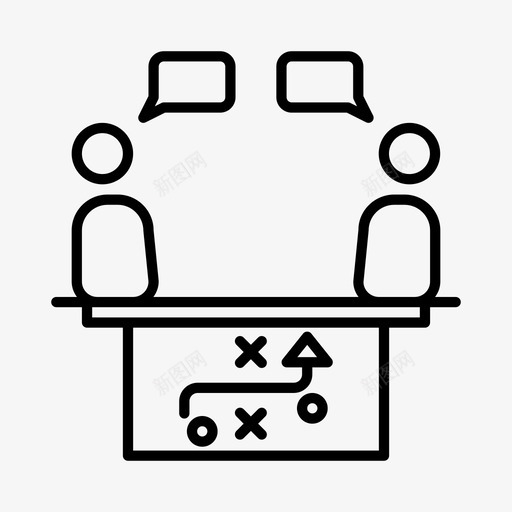 讨论策略头脑风暴商务图标svg_新图网 https://ixintu.com 会议 商务 头脑 策略 讨论 风暴
