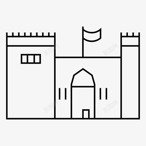 多哈堡阿尔库特亚洲旅游图标svg_新图网 https://ixintu.com 亚洲 卡塔尔 地标 多哈 库特 旅游 阿尔