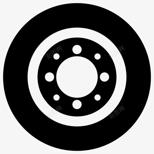 刹车盘刹车片刹车系统图标svg_新图网 https://ixintu.com 刹车片 刹车盘 刹车系统 汽车刹车 汽车配件和汽车维修服务实心图标包 运输盘刹车