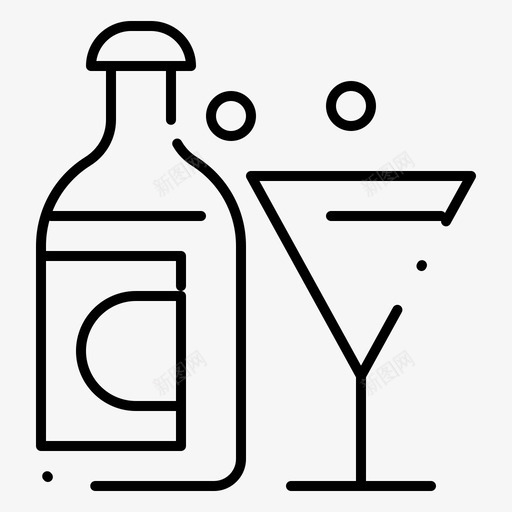 葡萄酒酒瓶复活节图标svg_新图网 https://ixintu.com 东方 东方规则 复活节 点线 玻璃杯 葡萄酒 规则 酒瓶