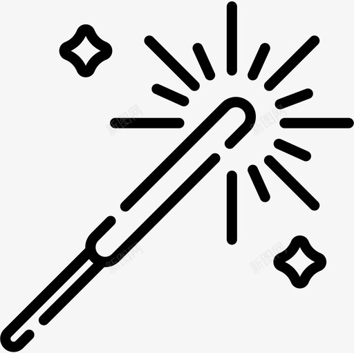 Sparkler新年36直线型图标svg_新图网 https://ixintu.com Sparkler 新年36 直线型