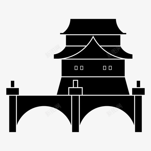 东京皇宫亚洲旅游日本著名图标svg_新图网 https://ixintu.com 东京地标 东京皇宫 亚洲地标 亚洲旅游 政府大楼 日本著名