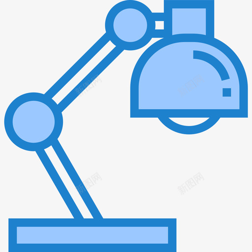 灯办公用品6蓝色图标svg_新图网 https://ixintu.com 办公用品6 灯 蓝色