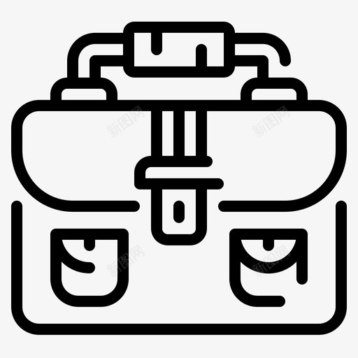 公文包文具和办公室8直线型图标svg_新图网 https://ixintu.com 公文包 办公室 文具 直线 线型