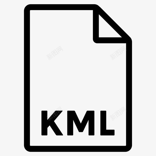 kml格式扩展名文件图标svg_新图网 https://ixintu.com kml 扩展名 文件 格式