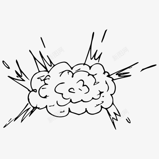 爆炸炸弹破坏图标svg_新图网 https://ixintu.com 坠毁 炸弹 爆炸 爆炸简笔画 破坏 素描