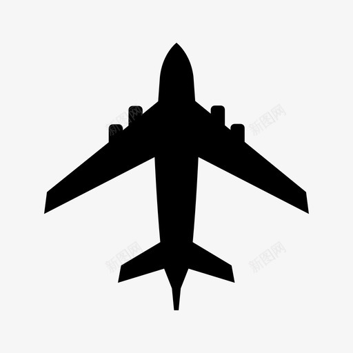 飞机商务飞行图标svg_新图网 https://ixintu.com 商务 运输 飞机 飞行