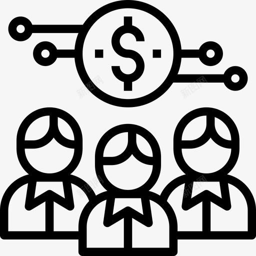 Boss区块链5线性图标svg_新图网 https://ixintu.com Boss Boss直聘 区块 线性