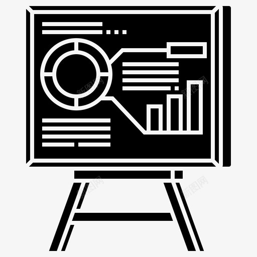 演示分析板图标svg_新图网 https://ixintu.com 分析 办公元素图示符 数据 板 演示 策略