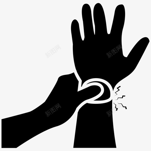 手腕出血意外手腕受伤图标svg_新图网 https://ixintu.com 人体 出血 受伤 各部 意外 手腕 手腕骨折 损伤 物理 疼痛 部位 骨折