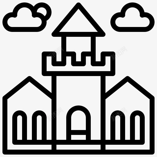 大厅建筑与城市银行图标svg_新图网 https://ixintu.com 博物馆 城市 大厅 市政厅 建筑 现代 纪念碑 银行
