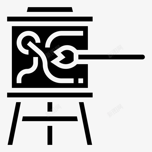 绘画艺术木板图标svg_新图网 https://ixintu.com 支架 木板 油漆 法兰西 符号 绘画 艺术