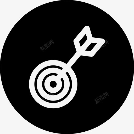 圆靶射箭图标svg_新图网 https://ixintu.com 圆靶 射箭