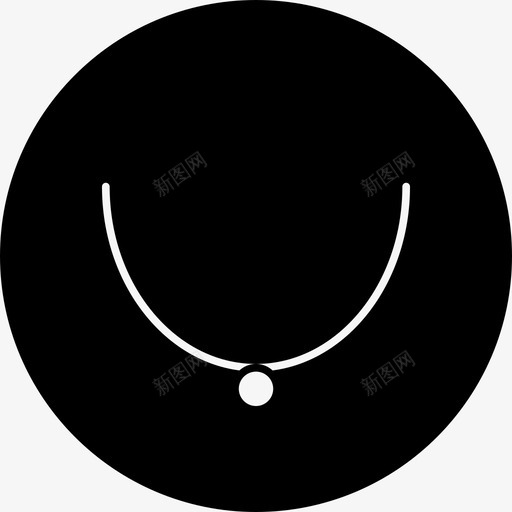 珠宝项链时尚圆形填充物图标svg_新图网 https://ixintu.com 圆形 填充 时尚 珠宝 项链