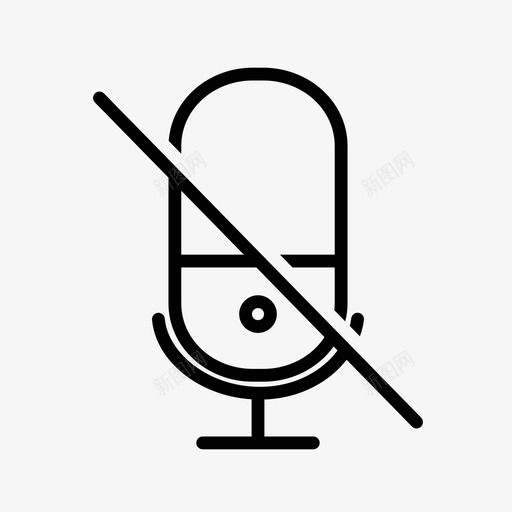 麦克风关闭音频关闭静音图标svg_新图网 https://ixintu.com 关闭 静音 音频 麦克风