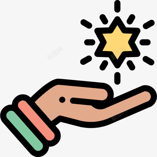 手钻石线性颜色图标svg_新图网 https://ixintu.com 线性 钻石 颜色
