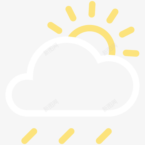 天气库-74方案二-晴天转雨svg_新图网 https://ixintu.com 天气库-74方案二-晴天转雨