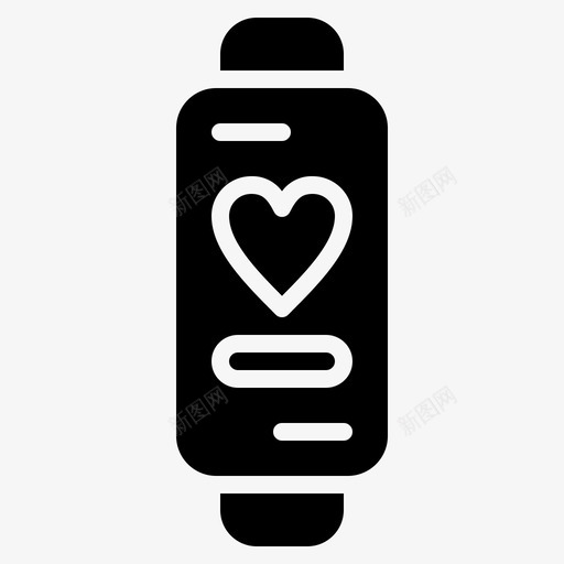 腕表表带装备图标svg_新图网 https://ixintu.com glyphsolid 腕表 表带 装备 运动 运动装