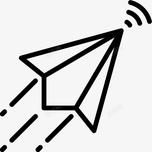 飞机报电子邮件发送图标svg_新图网 https://ixintu.com 发送 无线 物联网 电子邮件 飞机报